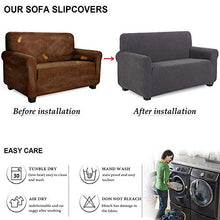 Surwin Copridivano Elasticizzato 1 2 3 4 Posti, Moda Stampa Elastico Universale Copridivani con Braccioli Fodera per Divano Antiscivolo Sofa Protettore (Ondulazione dell'Acqua,190-230cm)