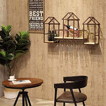 LLT Wine Rack, Cremagliera Della Decorazione Della Parete Della Novità, Wine Rack Ripiano in Vetro Parete Hanging Solido Porta Di Legno D'Epoca Di Stile Creativo Bar Decorazioni Di Bronzo