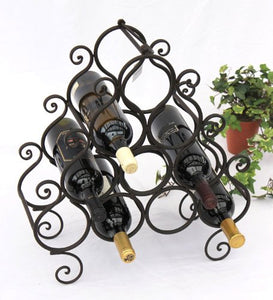 DanDiBo Scaffale Vino JC130060 in Metallo per 10 Bottiglie Porta Bottiglie 52cm Scaffale Bottiglie