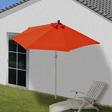 Ombrellone da balcone salvaspazio Parla Plus 135x260x252cm ~ arancio senza base