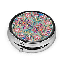 Scatola rotonda per medicina portatile, mini portapillole in metallo, dispenser per pillole, borsa da tasca, regalo da viaggio, mandala boho
