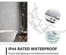 HFFFHA Specchio per Il Trucco da Bagno a LED - Specchio per Trucco da Parete per Bagno Sottile con luci a LED Interruttore antiappannante con Interruttore a sfioramento Impermeabile IP44