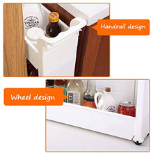 &ripiano di stoccaggio Scaffale Unità - Cremagliera molto stretta Cucina Bagno Bagno Bagno Crepaccio mobile con ruota Scaffale di finitura (Color : A)