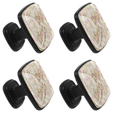 Shabby floreale 4 PCS Pomelli per Porta, Pomolo per Mobile, Pomelli per Mobili con Viti, Maniglia per Armadietto, Pomelli per Porta, Pomelli per Cassetti per Porta, Armadio, Cassetto e Credenza