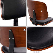 Poltrone Nubao Semplice di Legno Solido di Alta Sgabello da Bar Sedia Bar, Caffetteria, Reception, Ascensore Sedia di Parte Girevole Barber Shop, Nero (Color : Black)