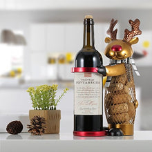 Tooarts Netted Christmas Elk Wine Rack Supporto di vino animale Tappo di sughero Metal Craft pratico