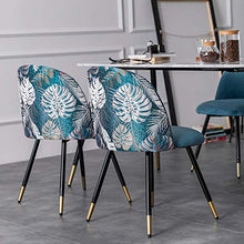 WYBW Home Sedia da pranzo, Set di sedie da pranzo Sedile imbottito morbido con gambe in metallo Sedie da cucina per soggiorno Reception Ufficio Sedia patchwork in pelle ricamata,C,6