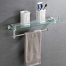DNSJB mensole da bagno in Vetro, 304 Parete in Acciaio Inox Bagno Rack di stoccaggio in Vetro Cosmetici Telaio a Specchio monostrato Cornice Anteriore per Bagno mensola da Bagno in Vetro