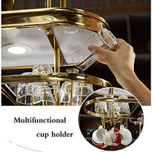 ZLJ Portabicchieri in Ferro Stile Europeo Laminato Acrilico con LED Portabottiglie per Vino Capovolto Portabicchieri per Bicchieri da Champagne Portabicchieri per Bar Cucina Portabottiglie