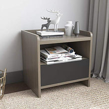 XUSHEN-HU comodino in legno comodino di stoccaggio armadi camera da letto mobili comodini per camera da letto/soggiorno/studio camera comodini (colore : grigio, dimensioni: 43 x 40 x 50 cm)