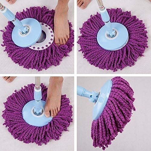 WAMSY Mop Testa di Zazzera di Ricambio in Microfibra Rotante A 360 Gradi Facile Pulizia della Cucina del Bagno Bagno Pulizia dei Pavimenti Mop Accessori per La Casa