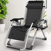 Azyq Sedia Reclinabile Pieghevole Sedia a Sdraio Zero Gravity Oversize, Sedie a Sdraio Cuscino in Cotone per Giardino Patio Esterno Lettini Prendisole Letto Reclinabile Caricamento Fino a 220 Kg con