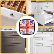 Bandiera britannica (5) Pomelli per Porta Set di 4 Pomelli per Mobili Manopole per Cassetti Cucina Armadio Vetro