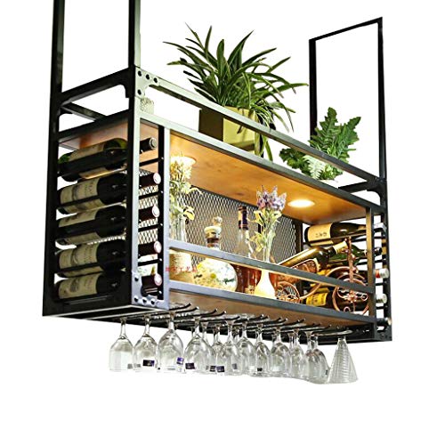 Appendiabiti a soffitto a Muro for Vino | Metallo Legna sospeso del Bicchiere di Vino |Portabottiglie Porta Bottiglie di Vino Cube |Accessori for la casa Accessori for Bar da Bar