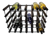 DS Wineware - Portabottiglie tradizionale da 30 bottiglie da vino, completamente assemblato, certificato FSC, in pino scuro, mogano, 6 x 4
