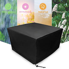 Xiliy Impermeabile Telo Copertura per Giardino Mobili Tabella 210D Poliestere Oxford Nero 135 x 135 x 75 cm