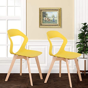 GroBKau, set di 4 sedie semplici e moderne in plastica per soggiorno, sala da pranzo, ufficio, sala riunioni, ristorante, ecc.
