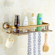 DXMRWJ Portaoggetti da Bagno Cesto Antico a Parete, Ciondolo da Bagno retrò in Stile Europeo, mensola da Bagno, Cesto portaoggetti da Bagno Americano in Rame