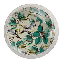 Maniglie per cassetti Manopole per cassetti Manopole rotonde Confezione da 4 per armadietto, cassetti, cassettiere, cassettiere ecc. Fiori E Uccelli