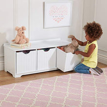 Kidkraft 14564 Nantucket - Panca in Legno con 3 Cassettoni Portaoggetti, per la Cameretta dei Bambini, Bianco