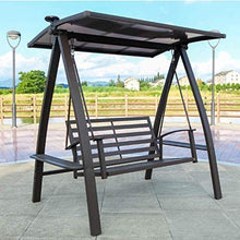 DGHJK Altalena per Portico con Supporto per mobili da Esterno Sedia a Dondolo per Esterni, Alimentatore Solare Impermeabile, Cuscino per Ispessimento, Sedia a Dondolo per terrazza