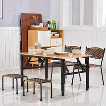 Xicaimen Tavolo Pieghevole  a casatavolomultifunzione (53 / 74cm)   Piccolo Tavolo da Pranzo Rettangolare Portatile  100x60cm Tavolo Grande  Colore Legno Scuro