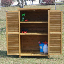 VHGYU - Armadietto per esterni, in legno, impermeabile, per balcone, cassetta degli attrezzi da giardino, per interni ed esterni, colore: cachi, dimensioni: M)
