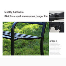 outdoor furniture Panchina da Giardino a Doppia Seduta, Panca da Giardino con Schienale e braccioli, Sedile da Esterno in Ferro, Adatto a parchi e verande