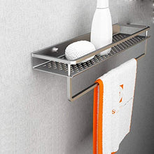 Ghelf Mensole ispessita di sicurezza, rettangolare Double Deck con l'alluminio a parete posteriore di montaggio alluminio dello spazio bagno Rack Solid Bagno Rack sanitaria Rack Kitchen carrello porta