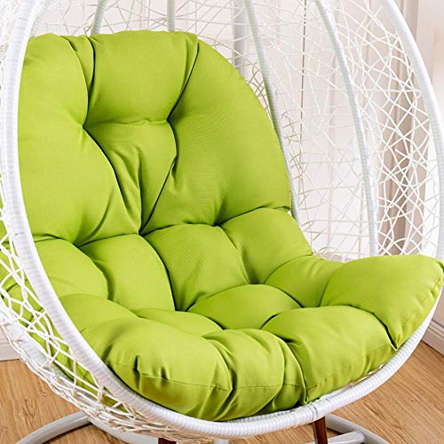 Yxxc Cuscino per Sedia Girevole con Cestino Rimovibile, Cuscino per Amaca sospesa, Cuscino in Rattan Senza Supporto, Cuscino per Sedia con Nido d'uovo Spesso Verde 95x125 cm