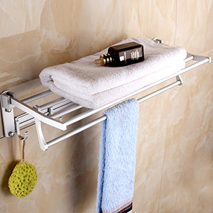 MBYW Portasciugamani Moderno Minimalista Portasciugamani Elegante per Il Bagno di Moda Accessori per Il Bagno, portasciugamani Doppio Pieghevole in Alluminio per Bagno