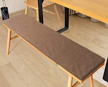 LRuilo - Cuscino per panca con laccetti di fissaggio, cuscino da giardino a 2 o 3 posti, cuscino per sedia da 80/100/120 cm, per interni ed esterni, colore: marrone, 100 x 30 cm