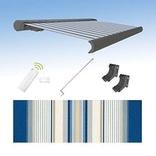 Four & More Tenda da sole elettrica a cassonetto, 4 x 3 m, con braccio snodato, colore grigio