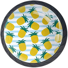 Ananas estivo Pomelli per Porta Set di 4 Pomelli per Mobili Manopole per Cassetti Cucina Armadio Vetro