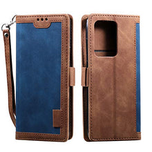 SNOW COLOR Cover Galaxy S20 Ultra Portafoglio, Flip Custodia Portafoglio in PU,[Funzione Staffa]con Slot per Schede e Chiusura Magnetica per Samsung Galaxy S20 Ultra - Blu