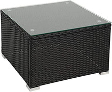 Mobili da giardino Set di divano 3 sedile, vite di sedile per il tempo libero Gruppo di vimini, rattan mobili divano set di pasto giardino set balcone set,Black