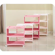 YIN YIN Carrello per Ripiani Cremagliera delle Merci - Cremagliera del Bagno della Cucina della casa del Carrello di plastica del Carrello dello Strumento del Salone di Capelli di Bellezza Carrello a