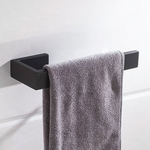Melairy Portasciugamani con foratura, asta portasciugamani bagno in acciaio inox 304, porta asciugamani per ospiti, da bagno, da parete per bagno Nero