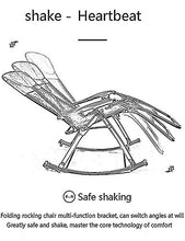 ZHANGYY Sedie a Sdraio per Patio Sedia a Sdraio, Sedia Shake Casa Balcone Tempo Libero Felice Adulto Sedia Pieghevole per Pausa Pranzo Sedia Sedia per Anziani 55x68x180cm Durevole