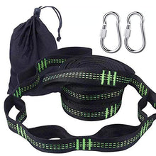 Vientiane Cinghie per Amache, Cinghie Appendere Le Altalene, Cinghie Anelli Regolabili, Include 2 Pezzi Cinturini Amache Ispessenti 9,8 Piedi, Adatto a Tutte Le Amache, 2 Moschettoni, 1 Borsa Nera