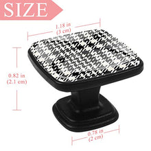 Plaid bianco nero 4 PCS Pomelli per Porta, Pomolo per Mobile, Pomelli per Mobili con Viti, Maniglia per Armadietto, Pomelli per Porta, Pomelli per Cassetti per Porta, Armadio, Cassetto e Credenza