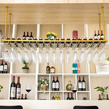 FFYN Portabottiglie e portabottiglie in Ferro da Appendere alla Parete | Armadi per Vino da soffitto per Cucina, Sala da Pranzo, Bar o Cantina | Cornice Dorata