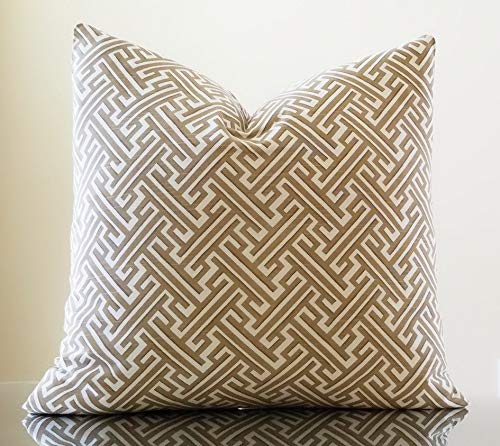 73Elley Cuscino decorativo Traliccio Sabbia Geometrico Traliccio Reversibile Stampa Cuscino Tessuto su entrambi i lati