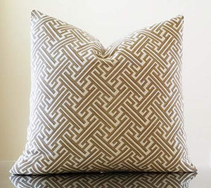 73Elley Cuscino decorativo Traliccio Sabbia Geometrico Traliccio Reversibile Stampa Cuscino Tessuto su entrambi i lati