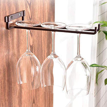 Portabottiglie da vino, fila singola Porta bicchieri in ferro finitura cromata Portabottiglie da parete a parete Cucina Scaffali da bar per la casa Decorazione(Rame opaco)
