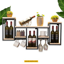 JHGJBJ Cremagliera di Vetro di Vino Vino Rack di Legno Ferro battuto Solido a Parete Wine Rack Bicchiere di Vino Creativo a Testa in Giù espositore
