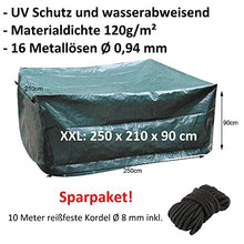 Oule GmbH - Telo protettivo per mobili da giardino, 250 x 210 x 90 cm, in polietilene, 120 g/m², colore: Verde