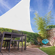 Relaxdays, Bianca Tenda a Vela Triangolare, Idrorepellente, Anti UV, Corde di Supporto, Terrazza e Giardino, 3x3x3 m, 3 x 3 x 3 m