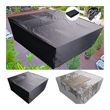 LJWLZFVT Copertura per Tavolo da Giardino Copertura per Mobili da Giardino Resistente Strappo Impermeabile 210D Copertura Impermeabile per mobili da Giardino-Nero 156x156x65cm