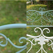 GaoF Panchina Doppia per Esterni in Ferro battuto, Sedia per Il Tempo Libero con Decorazione Portico da Giardino, panchina in ghisa con Schienale e braccioli, Adatta per terrazzo, Balcone, Prato